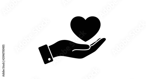 Φωτογραφία Hand holding a heart symbol represents the fundamental concept of charitable giving and compassionate care for others within a community-focused social responsibility program or medical outreach