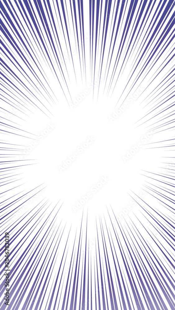 Fototapeta premium Manga style purple speed lines background