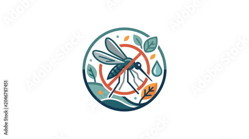 Fotografie Anti Mosquito Symbol Illustration Vector Icon