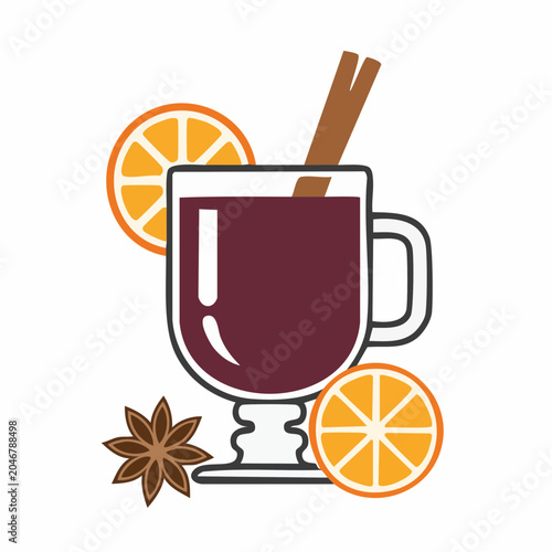 Mulled Wine with Orange and Cinnamon