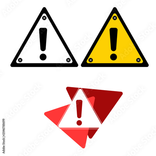 Фотография vector icon pack of warning sign