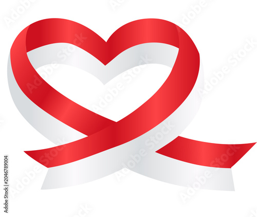 red ribbon heart