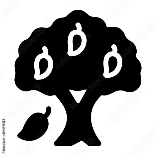 Mango tree Solid icon