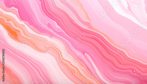 Swirls of Pink and Orange Hues: An abstract background of flowing, marbled patterns in soft pinks and vibrant oranges, creating a dynamic and visually appealing texture.