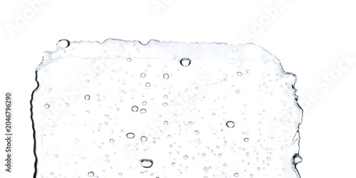 Fotografía Transparent gel texture with bubbles on white background transparent skincare co