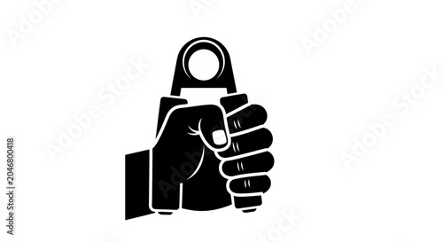 Fotografie Hand grip strengthener provides an effective way for athletes to improve forearm power and finger dexterity through repetitive training