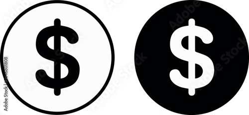 Cuadro en lienzo Payment button dollar symbol for web and app