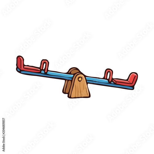 Seesaw vector illustration design	