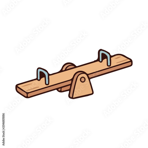 Seesaw vector illustration design	