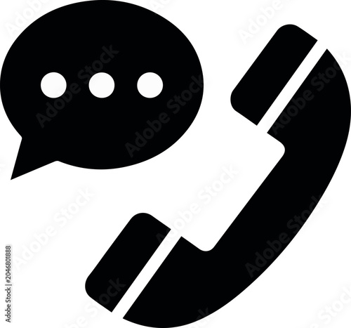 Slika na platnu Business contact phone icon for client and sales pages
