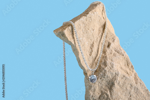 Decorative rock stand with ...