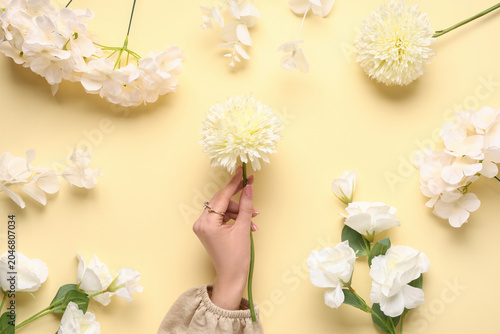 Female hand with beautiful ...