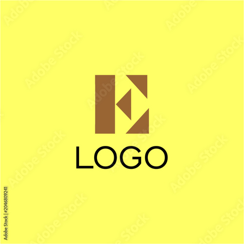 E vector logo design