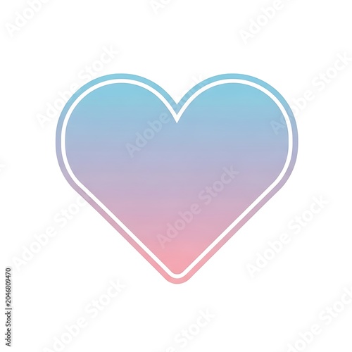 Gradient heart shape with soft pastel colors and smooth edges.