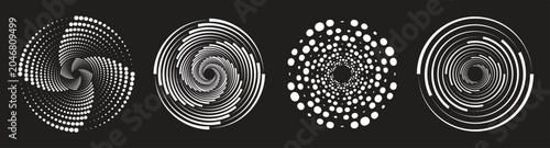 Bild auf Leinwand Circle dotted speed lines