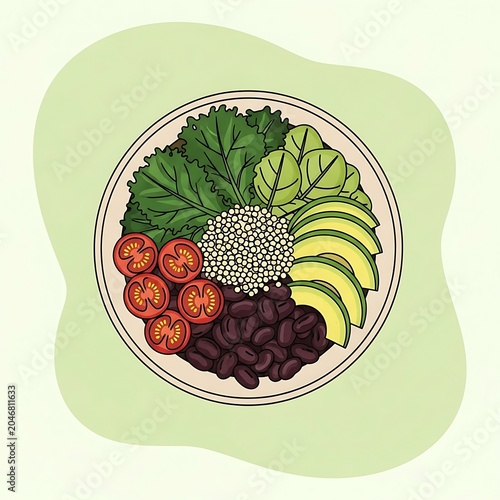 Fresh strawberries and blackberries in green bowl.