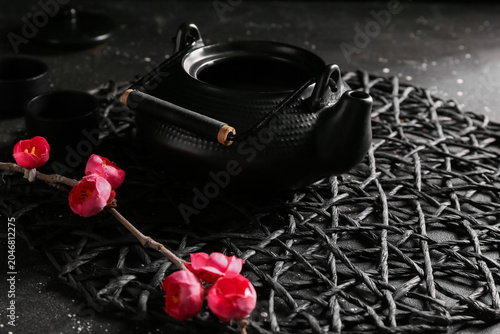 Set for tea ceremony with t...