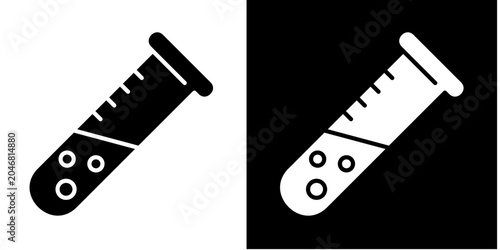 Test Tube  Icon Set White Glyph Style Collection