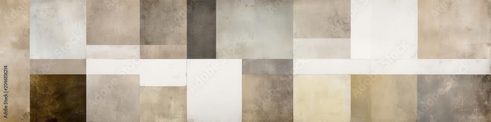 Fototapeta premium Abstract Geometric Canvas Modern Neutral Color Blocks