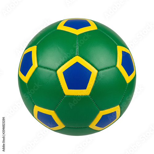 Football soccer ball with flag colors isolated object