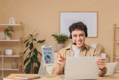 Young male online business ...