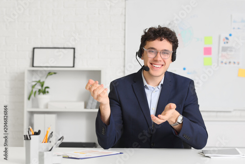 Young male online business ...