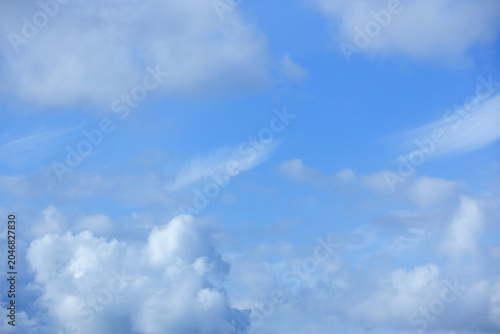 Blue sky with beautiful gre...