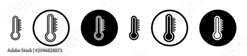 Konstfotografi Temperature icon filled flat and line versions