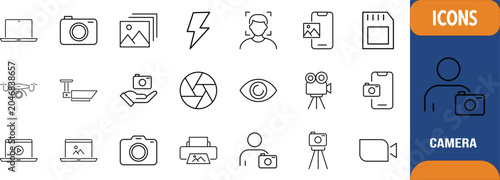 Photos Photography and videography digital devices icons