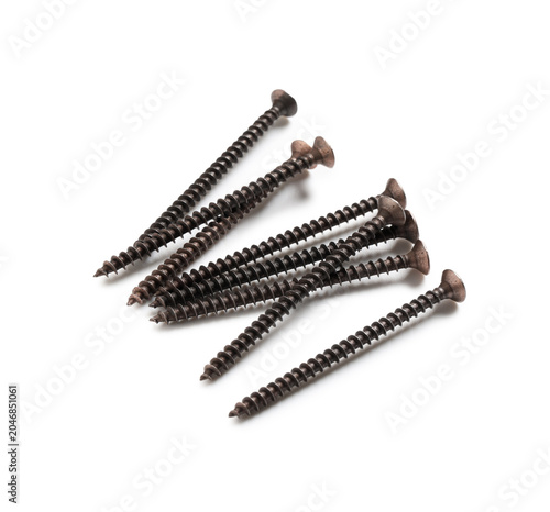 Screws isolated on white ba...