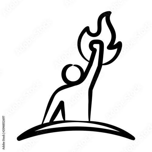 Εκτύπωση καμβά Encouragement Icon - Handdrawn