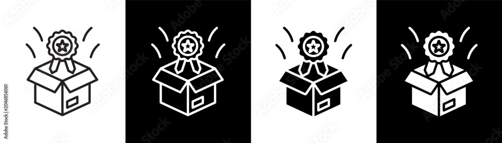 Fototapeta premium brand white icon set design