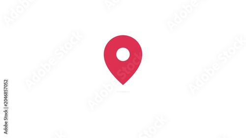 Minimalist Map Pointer Icon Bouncing Minimal Animation
