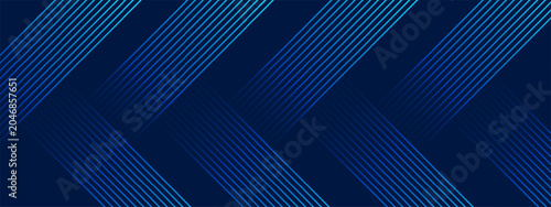 Blue background with overlapping blue gradient lines. Modern geometric technology texture for banner, presentation, cover. Vector abstract diagonal stripes backdrop.
