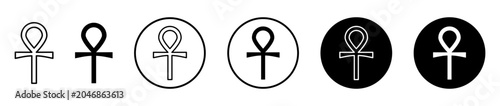 Konstfotografi Ankh icon. Editable stroke and filled. Pixel perfect