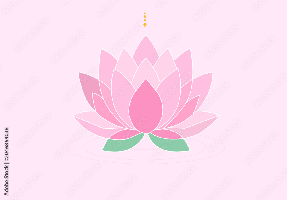 Fototapeta premium Minimal Pink Lotus Floral Abstract Background Elegant Modern Nature Soft Aesthetic Decorative Vector Design Wellness Spa Branding Template