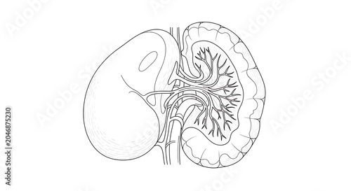 Intricate line art illustration of a brain with neural connections.