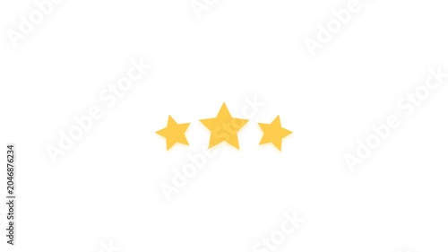 Animated Golden Stars Popping Up Minimalist Motion Graphic