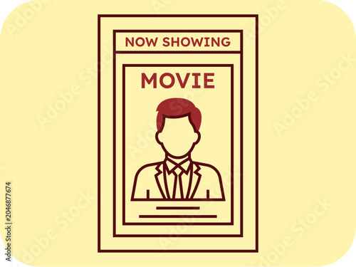 Εκτύπωση καμβά Movie poster icon. Films icon. Flat vector icon concept.