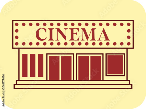 Canvastavla Movie theater icon. Films icon. Flat vector icon concept.