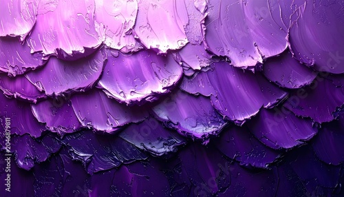 Abstract Purple Palette Knife Painting - Textured Layers of Color and Depth.