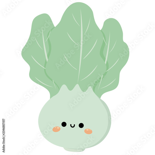 Cuadro en lienzo cartoon illustration of a bok Choi