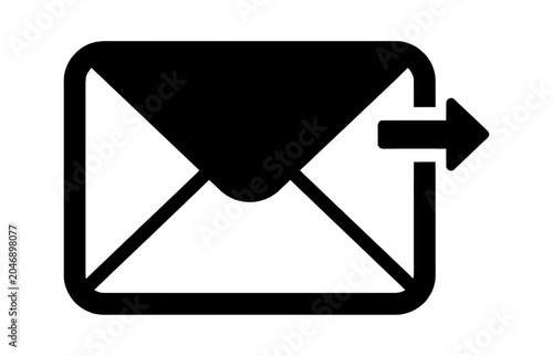 Email forward icon, send message symbol, vector illustration vector art