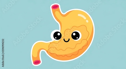 Cartoon yellow dog with pink bow on head smiling.