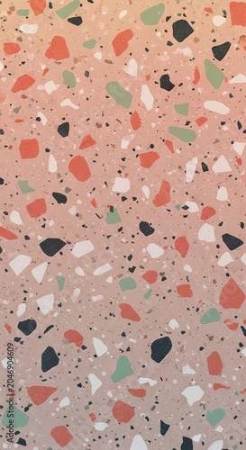 Natural Terrazzo Stone Chip Seamless Texture Background