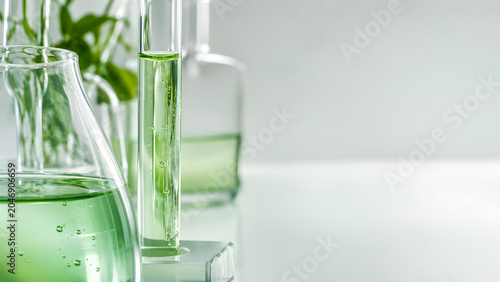 Botanical Extract Test Tube in Clean Laboratory