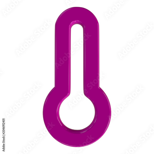 3D flat vector illustration of a thermometer temperature gauge hot cold weather measurement tool isolated white background simple modern graphic element icon design asset
