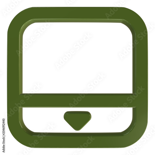 3D flat vector illustration of a text color tool with paint palette and letter A for font customization isolated white background simple graphic design