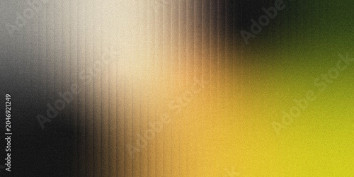 Photos Grainy vertical gradient abstract background with fine vertical glass groove texture; seamless muted black, cream, golden yellow, and olive green color transition, noisy film grain effect