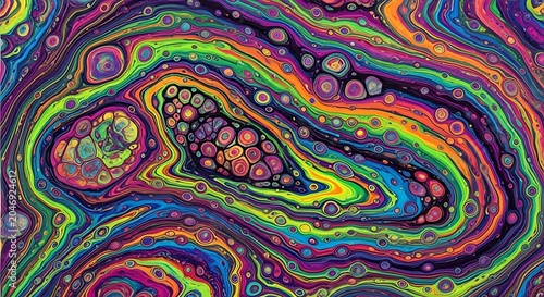 Innovative Fluid acrylic pour art swirls () Technology Concept for Digital Innovation